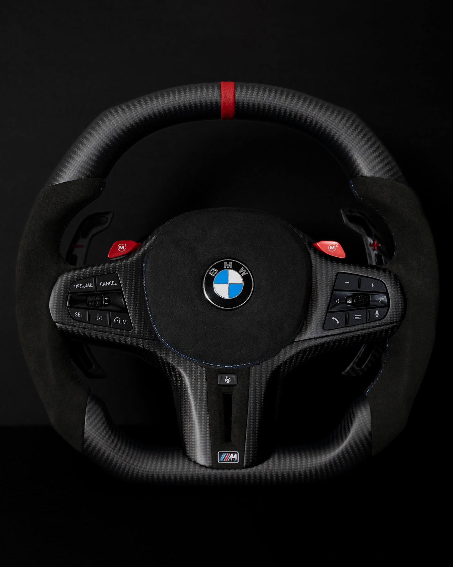 BMW Alcantara Flat Bottom Matte Carbon Fiber Steering Wheel for G Chassis- Carbone's Signature Design for G20 G30 G80 G82 M3 M4 M2 M340i - iCBL