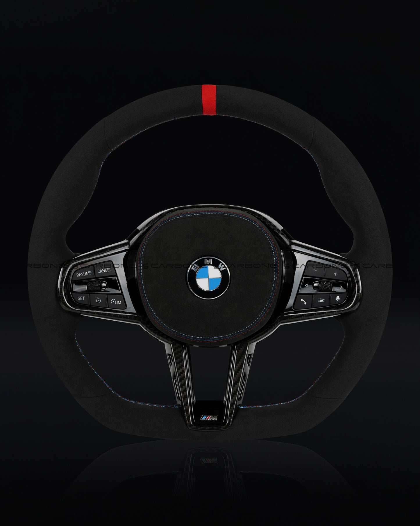 BMW LCI Alcantara Flat Bottom Steering Wheel for G Chassis- CARBONE's Signature Design for G20 G30 G80 G82 M3 M4 M2 M340i M5 M8 F90 - iCBL