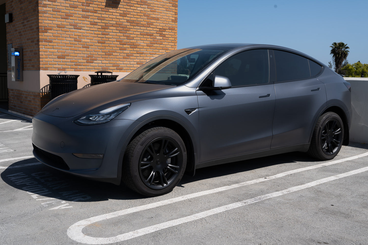 Tesla Model Y Wheel Covers Front & Rear Sport Style Matte and Gloss Black 2017-2023 (4PCS) - iCBL
