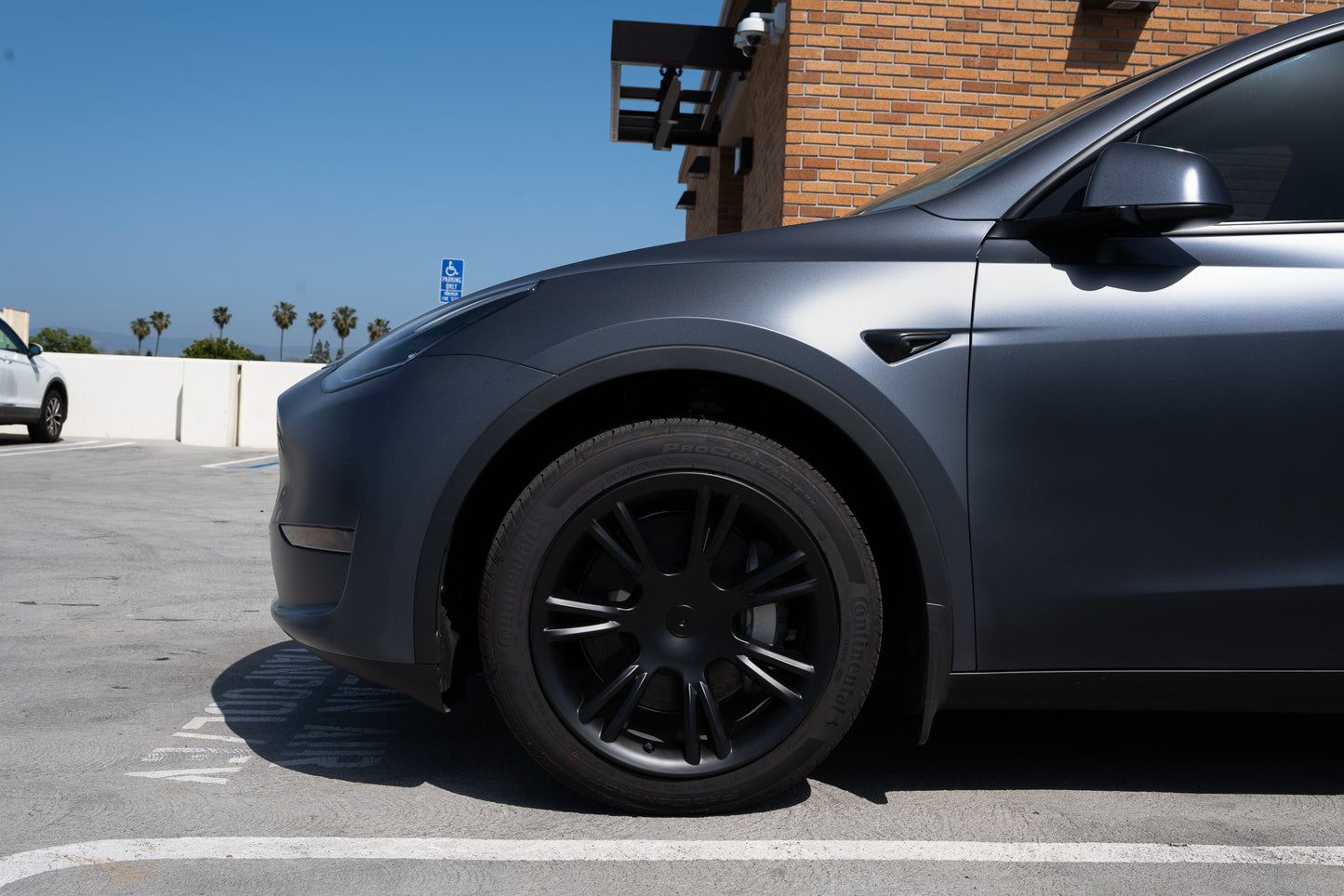 Tesla Model Y Wheel Covers Front & Rear Sport Style Matte and Gloss Black 2017-2023 (4PCS) - iCBL