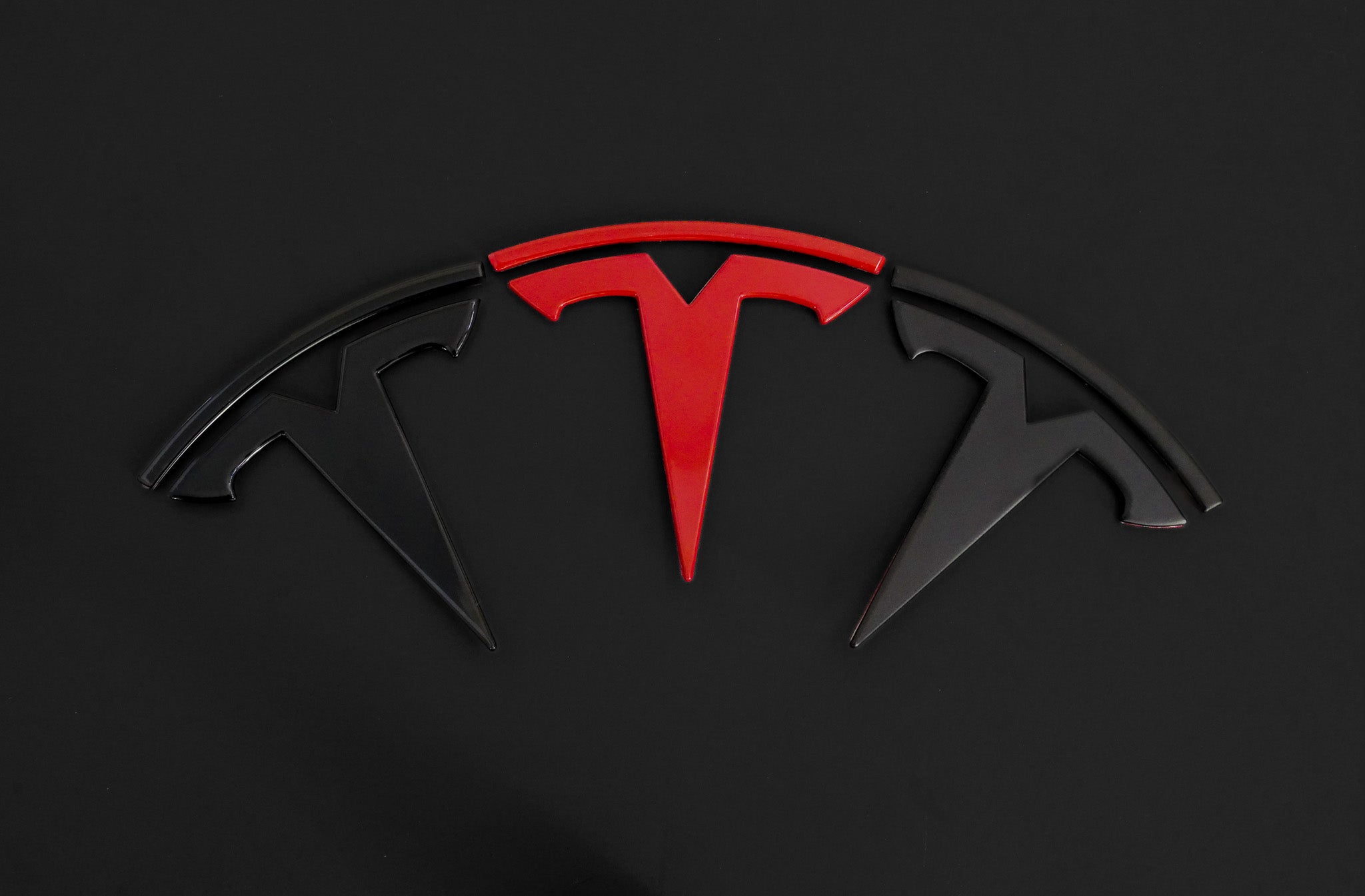 売れ筋 iCBL Model Y Carbon Fiber Emblem Logo for Tesla Front Hood Trunk  Frunk Rear 3D Badge Letter Decal Sticker Set Accessories