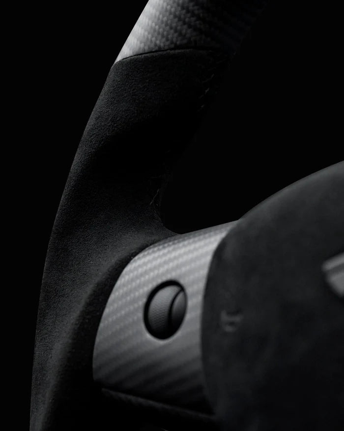 Sixth Element TESLA MODEL Y / MODEL 3 ALCANTARA FLAT BOTTOM VANTABLACK DRY CARBON STEERING WHEEL - iCBL