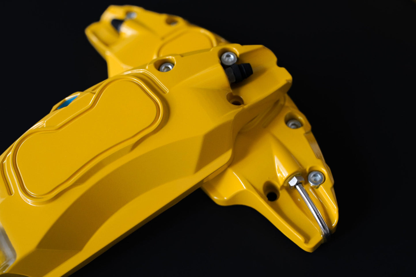 Tesla Model S Brake Caliper Covers Aluminum Front & Rear YELLOW 18-21 (4PCS) - iCBL