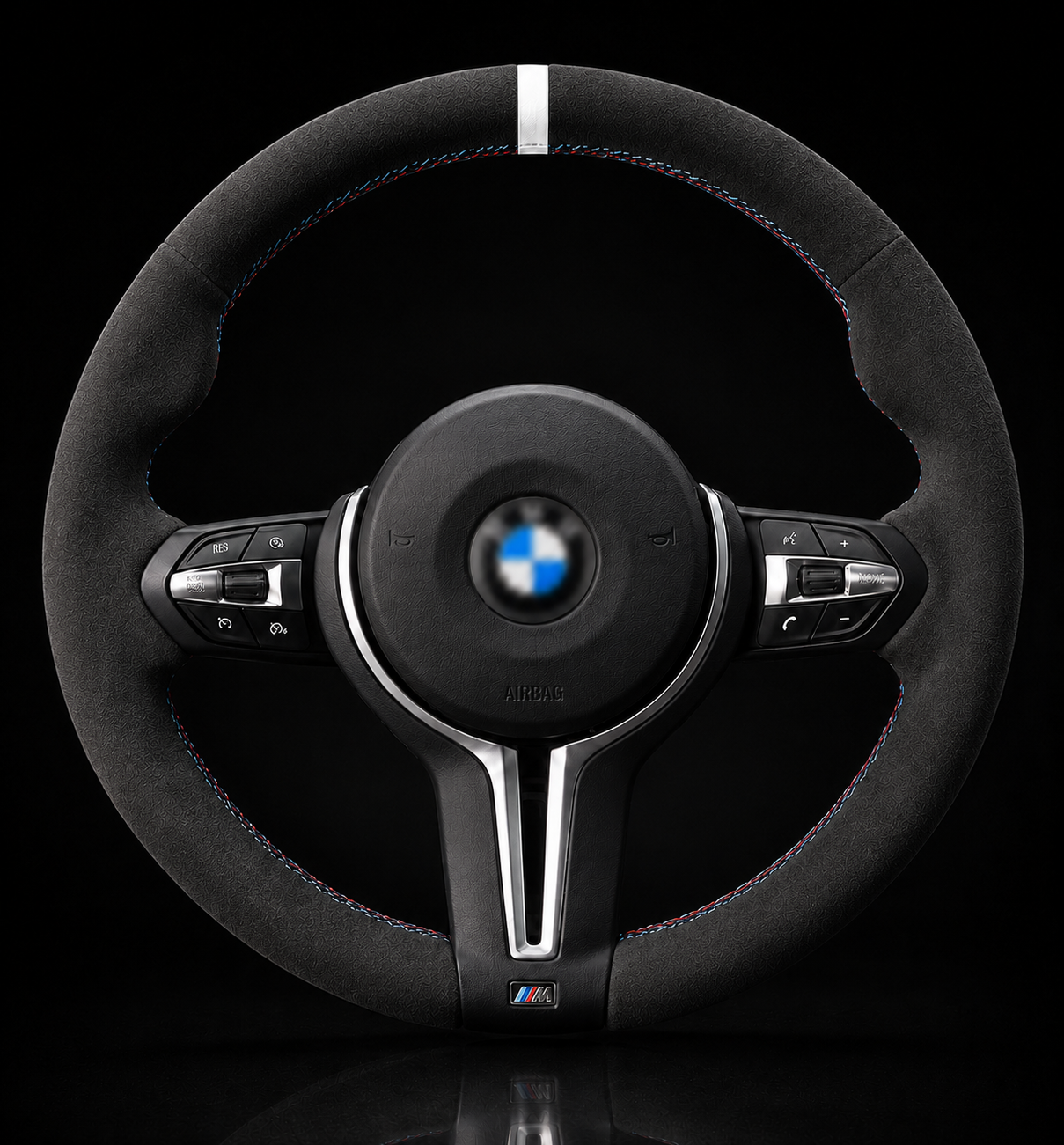BMW F-Series Alcantara Suede Steering Wheel Cover DIY (Plain) - iCBL