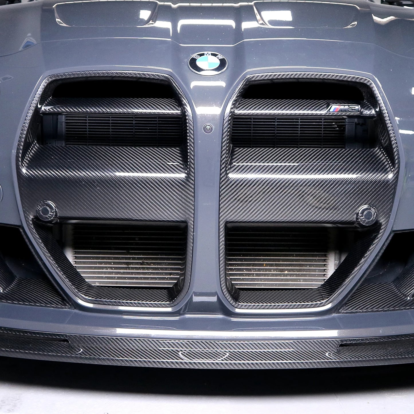 V Style BMW G80 M3 G82 M4 Dry Carbon Fiber Front Grille Grill - iCBL