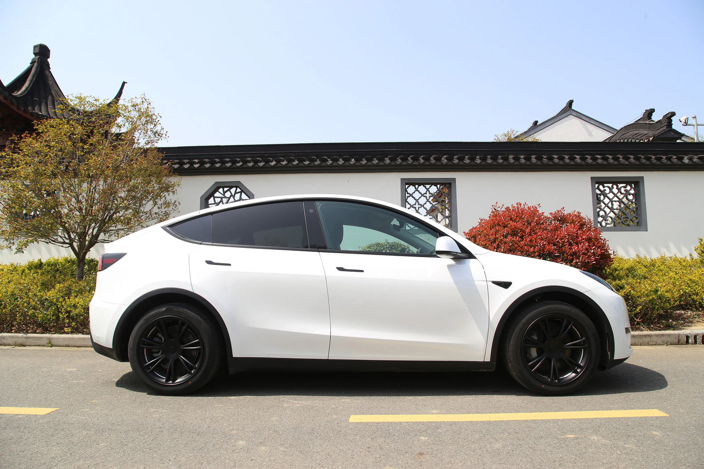 Tesla Model Y Wheel Covers Front & Rear Sport Black 2017-2023 (4PCS) - iCBL