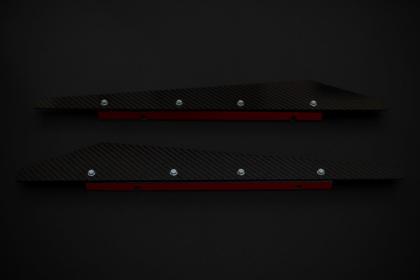 BMW Carbon Fiber Rear Bumper Splitter Extensions Gloss Wet (Rivets) - iCBL