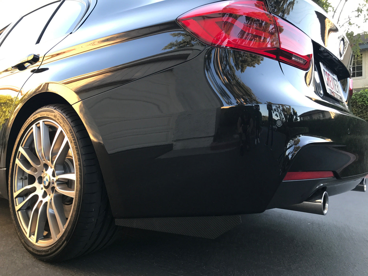 BMW Carbon Fiber Rear Bumper Splitter Extensions Matte Dry (Plain) - iCBL