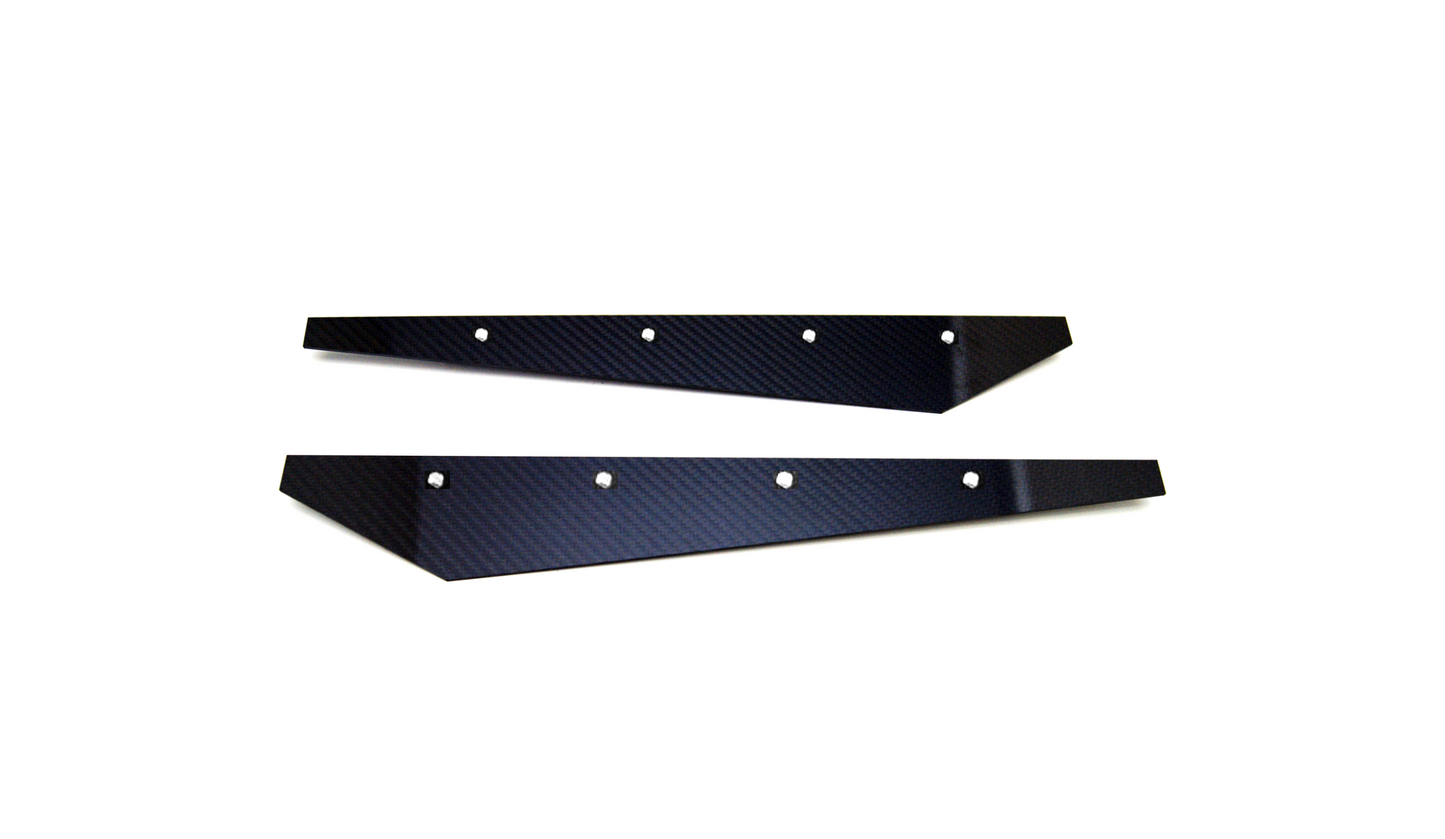 BMW Carbon Fiber Rear Bumper Splitter Extensions Gloss Wet (Rivets) - iCBL