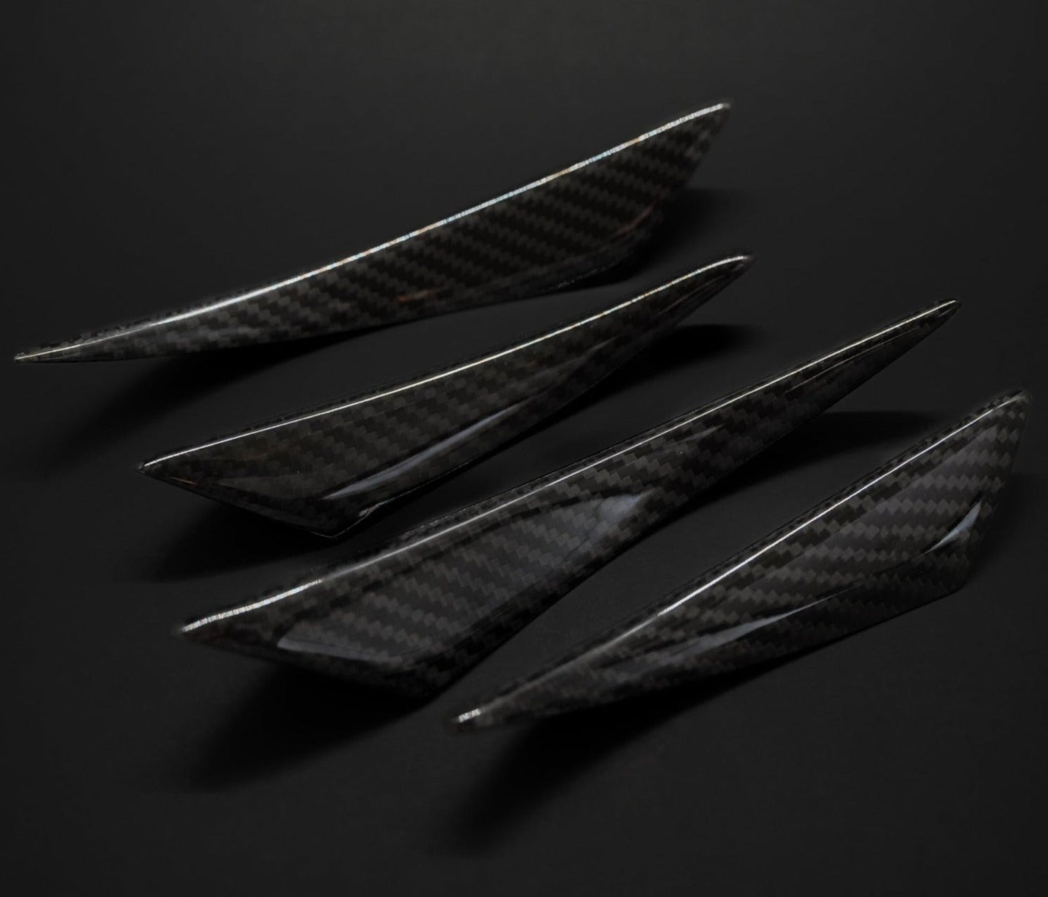 BMW Carbon Fiber Front Bumper Canards (Fins) - iCBL
