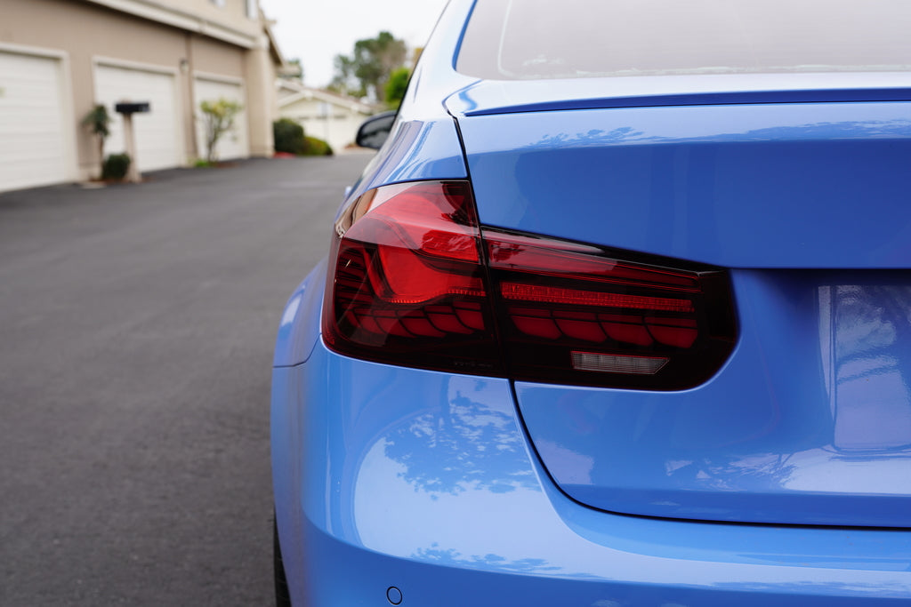 BMW 3 Series (F30) & M3 (F80) GTS Style OLED Sequential Tail Lights SET in Clear Red - iCBL