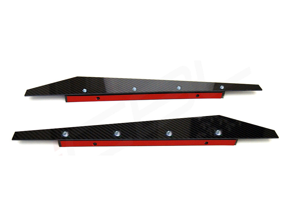 BMW Carbon Fiber Rear Bumper Splitter Extensions Gloss Wet (Rivets) - iCBL