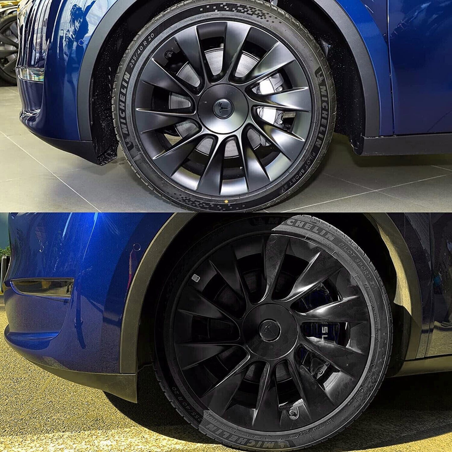 Tesla Model Y Brake Caliper Covers Aluminum Front & Rear Black 19-23 (4PCS) - iCBL