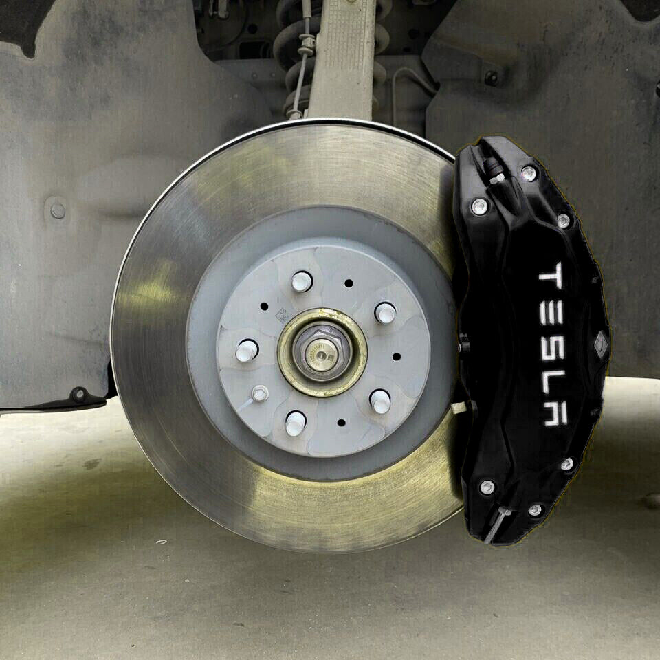 Tesla Model Y Brake Caliper Covers Aluminum Front & Rear Black 19-23 (4PCS) - iCBL