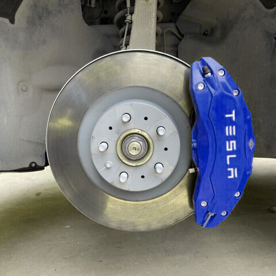 Tesla Model Y Brake Caliper Covers Aluminum Front & Rear Black 19-23 (4PCS) - iCBL