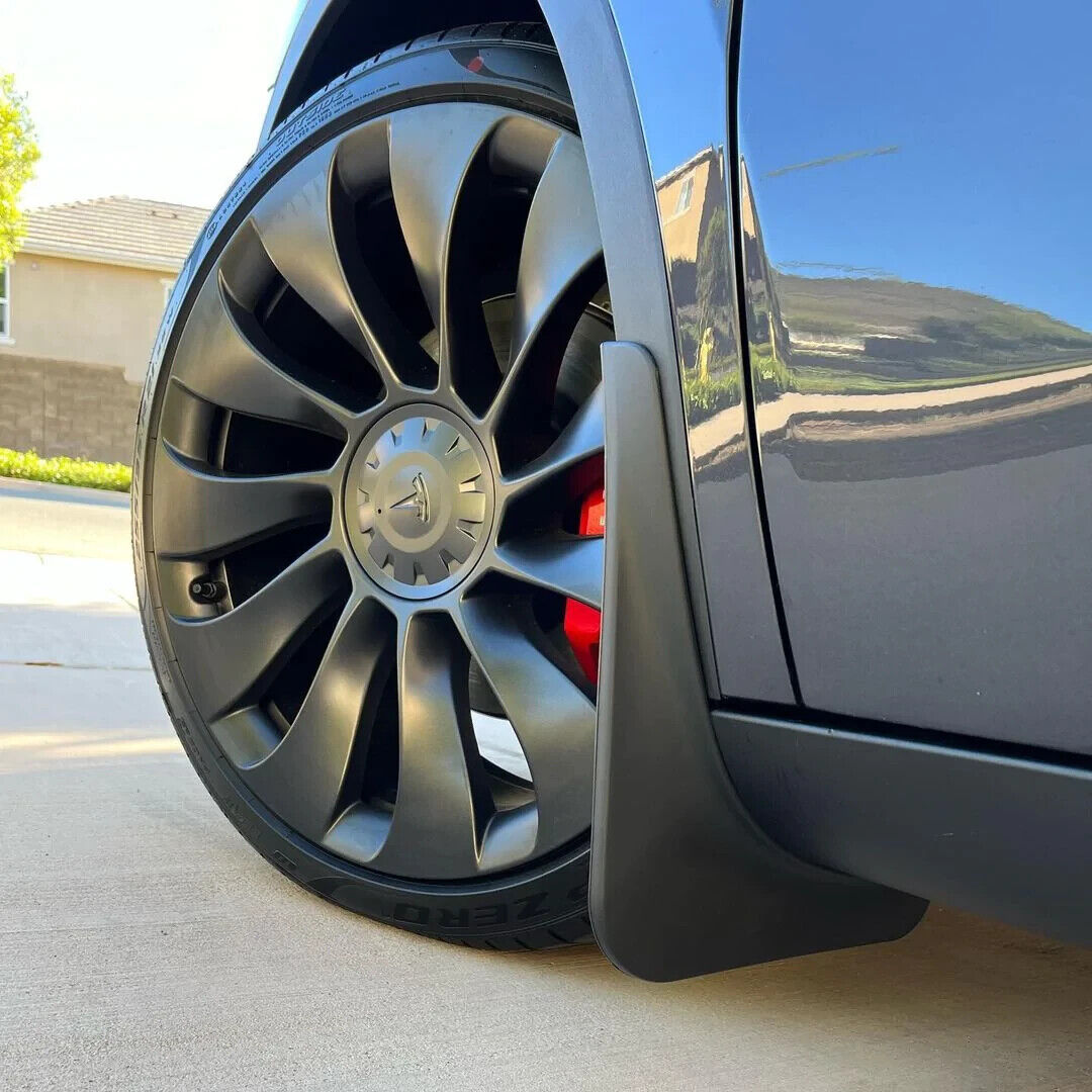Tesla Model Y Mud Flaps Splash Guards - 4 Piece Set - No Drilling Required - ICBL