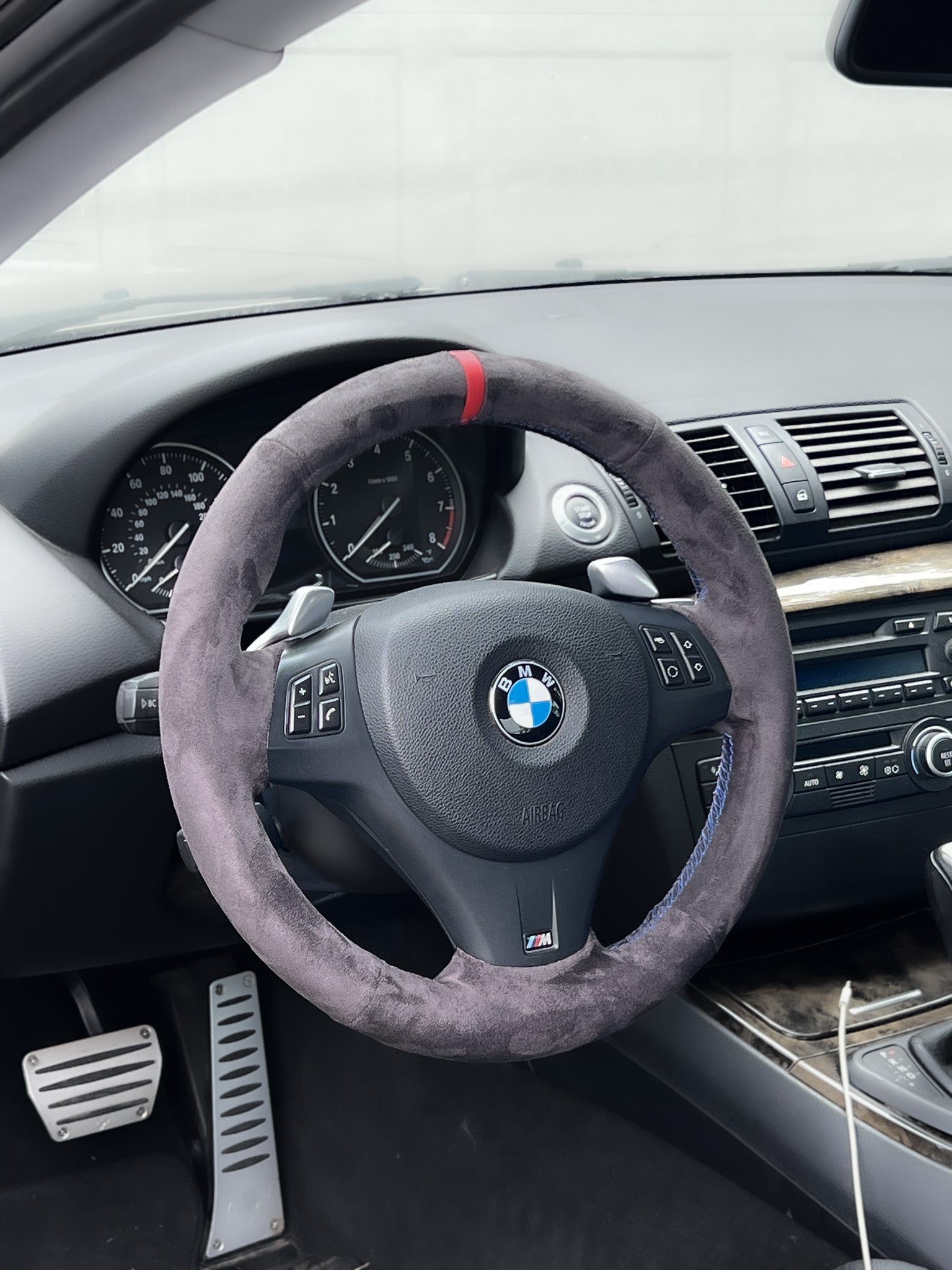 BMW E-Series Alcantara Suede Steering Wheel Cover DIY