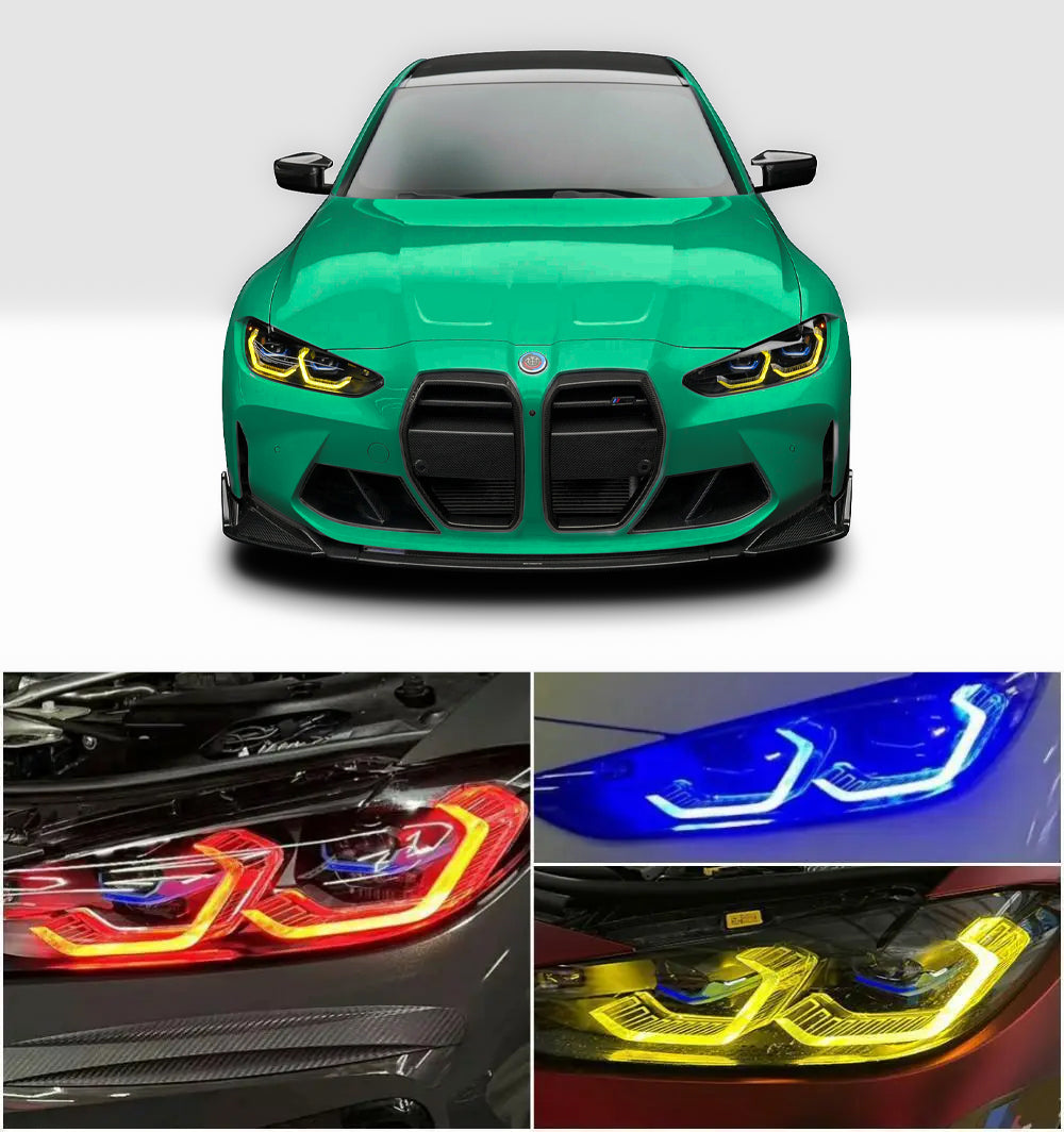 iCBL RGBW DRL LEDs with the heat sink CSL Headlight DRL Module - BMW G80 M3 & G82 / G83 M4 Laserlight Daylight Headlight 9851048 9851047