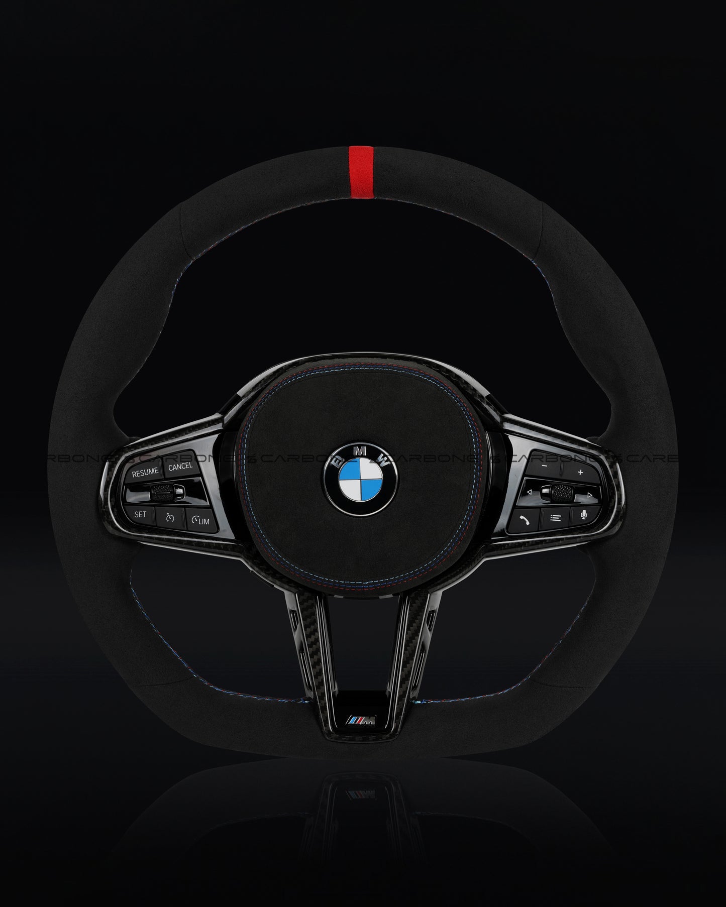 BMW LCI Alcantara Flat Bottom Steering Wheel for G Chassis- CARBONE's Signature Design for G20 G30 G80 G82 M3 M4 M2 M340i