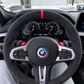 BMW G-Series Alcantara Suede Steering Wheel Cover DIY (Orange Stripe) G80 G20 G30 M3 M4 M340i - iCBL