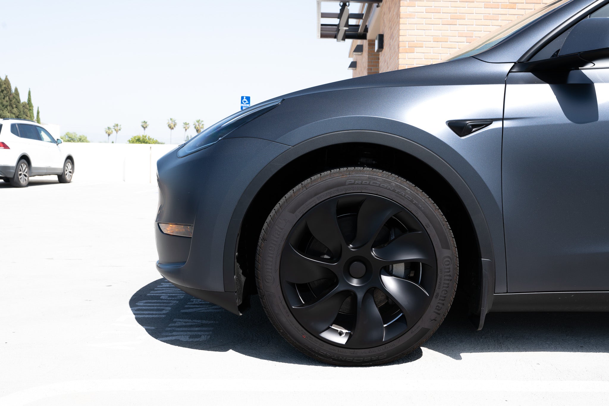 iCBL’s Tesla Model Y OEM Wheel Covers Front & Rear Gemini Turbine Blade  Style Matte and Gloss Black 2017-2023 (4PCS)