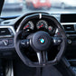 BMW Alcantara Flat Bottom White Stripe Gloss Carbon Fiber Steering Wheel for F Chassis- iCBL's Signature Design for F30 F32 F80 F82 M3 M4 M2 335i 340i 328i 440i 435i (Copy) - iCBL