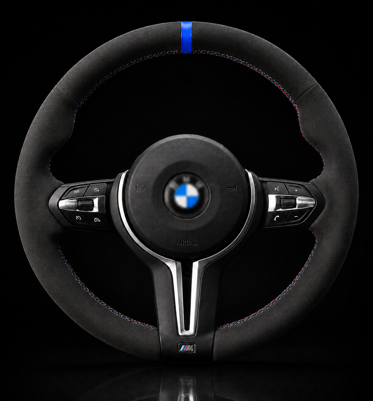 BMW F-Series Alcantara Suede Steering Wheel Cover DIY (Plain) - iCBL