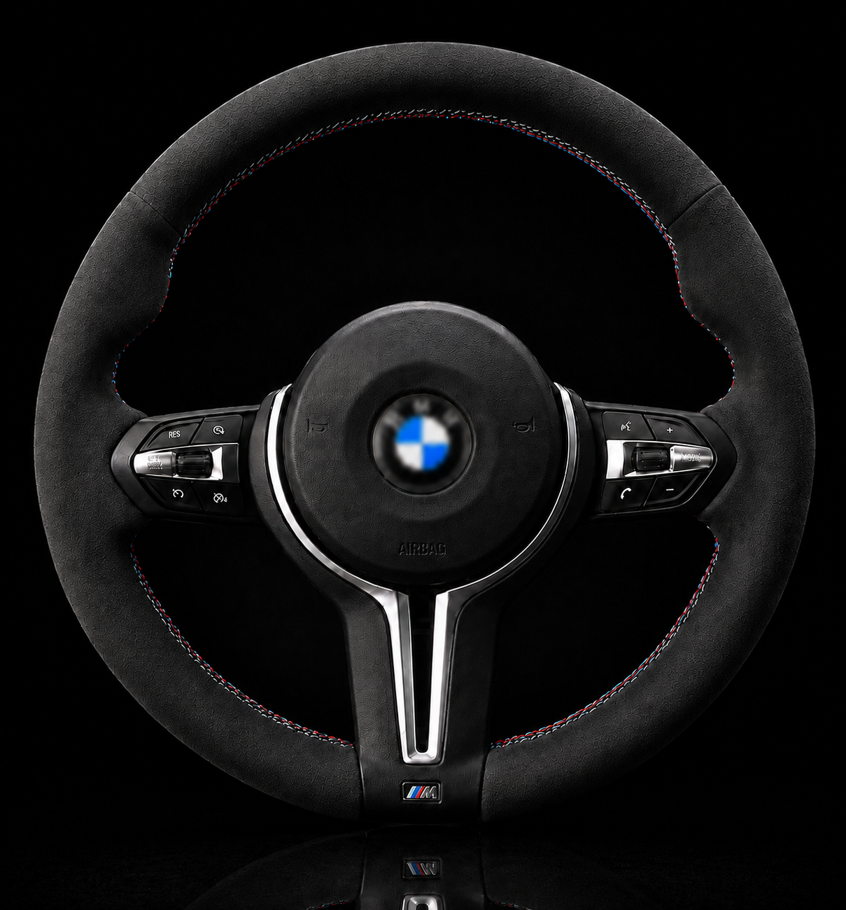 BMW F-Series Alcantara Suede Steering Wheel Cover DIY (Plain) - iCBL