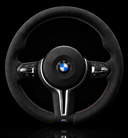 BMW F-Series Alcantara Suede Steering Wheel Cover DIY (Plain) - iCBL