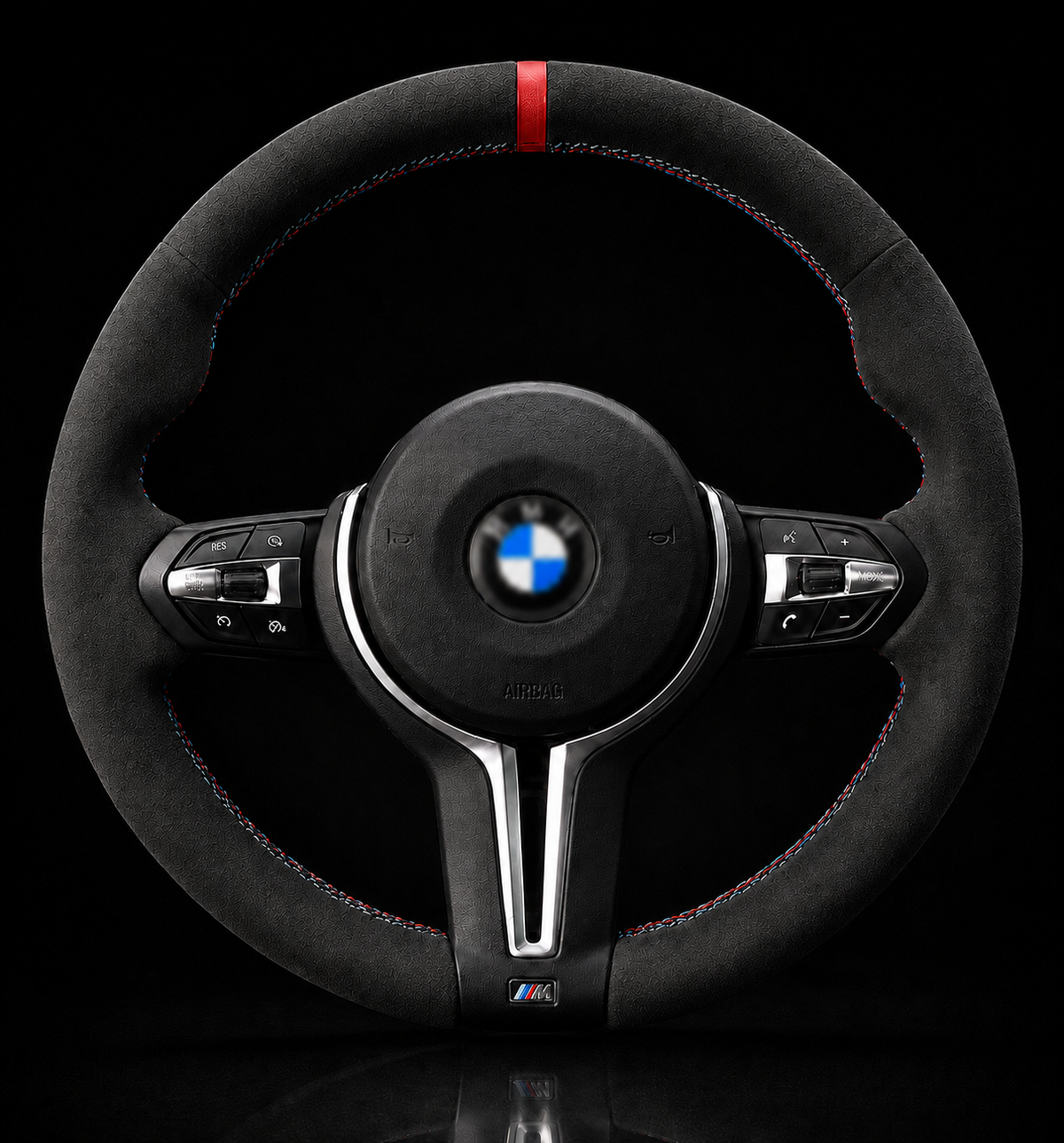 BMW F-Series Alcantara Suede Steering Wheel Cover DIY (Plain) - iCBL