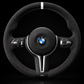 BMW F-Series Alcantara Suede Steering Wheel Cover DIY (White Stripe) - iCBL
