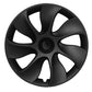 Tesla Model Y Wheel Covers Front & Rear Turbine Blade Matte Black 2017-2023 (4PCS) - iCBL