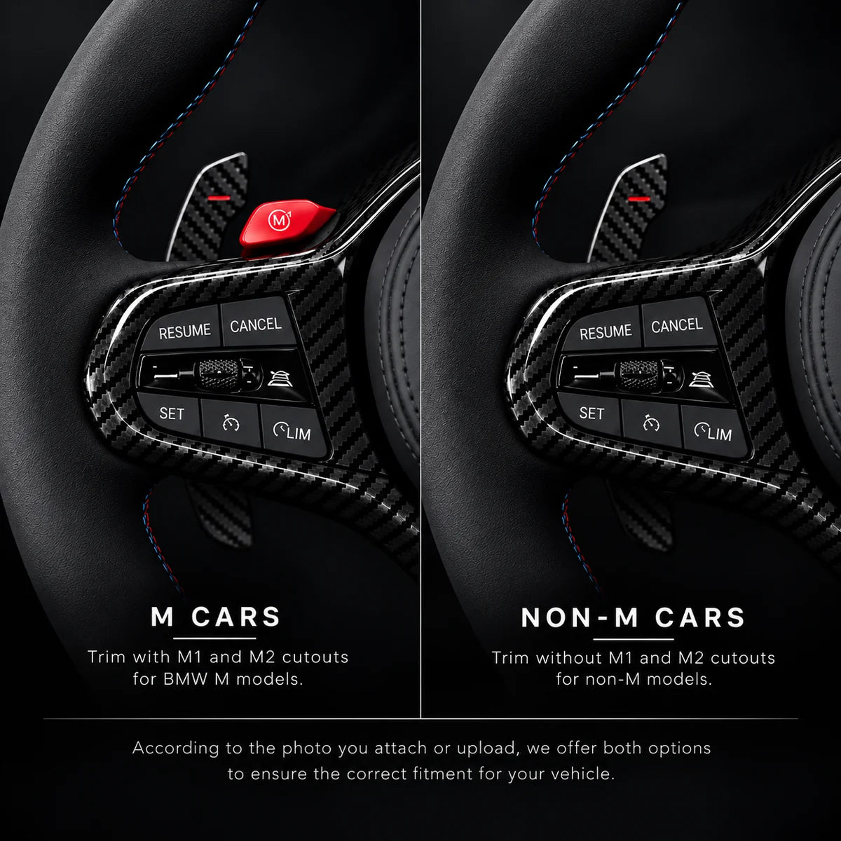 BMW LCI Carbon Fiber / Alcantara Flat Bottom Steering Wheel for G Chassis- CARBONE's CS Signature Design for G20 G30 G80 G82 M3 M4 M2 M340i - iCBL