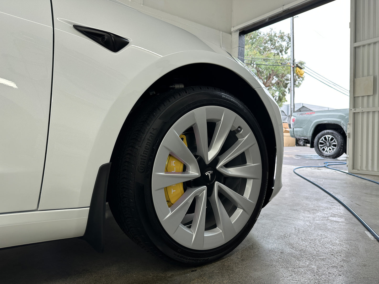 Tesla Model 3 Brake Caliper Covers Aluminum Front & Rear YELLOW 17-23 (4PCS) - iCBL