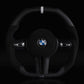 BMW Alcantara Flat Bottom White Stripe Dry Carbon Fiber Steering Wheel for F Chassis- iCBL's Signature Design for F30 F32 F80 F82 M3 M4 M2 335i 340i 328i 440i 435i - iCBL