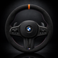 BMW G-Series Alcantara Suede Steering Wheel Cover DIY (Orange Stripe) G80 G20 G30 M3 M4 M340i - iCBL