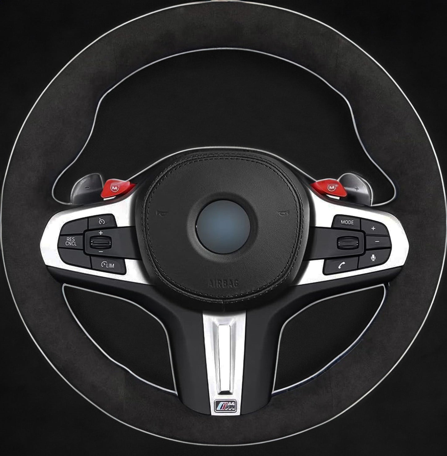BMW G-Series Alcantara Suede Steering Wheel Cover DIY (Plain Alcantara) G80 G20 G30 M3 M4 M340i - iCBL