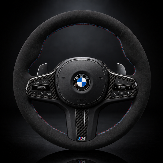BMW G-Series Alcantara Suede Steering Wheel Cover DIY (Plain Alcantara) G80 G20 G30 M3 M4 M340i - iCBL