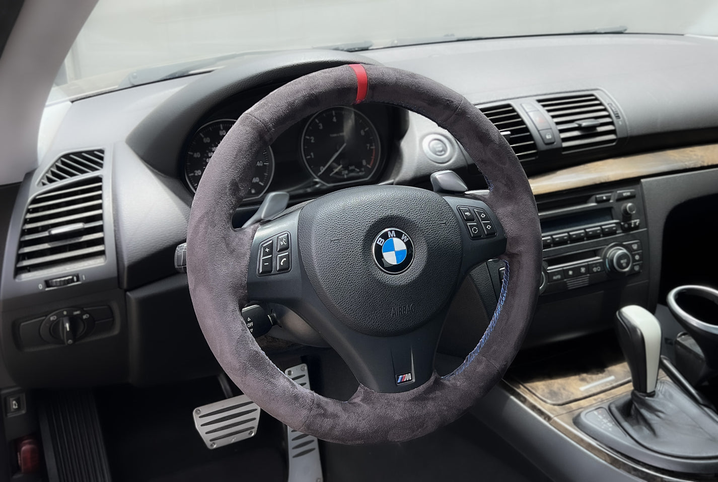 BMW ESeries Alcantara Suede Steering Wheel Cover DIY for BMW 3 series