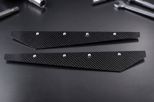 BMW Carbon Fiber Rear Bumper Splitter Extensions Matte Dry (Rivets) - iCBL