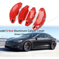 Tesla Model S Brake Caliper Covers Aluminum Front & Rear Red 18-21 (4PCS) - iCBL
