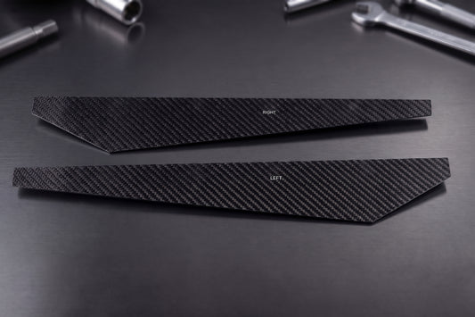 BMW Carbon Fiber Rear Bumper Splitter Extensions Matte Dry (Plain) - iCBL