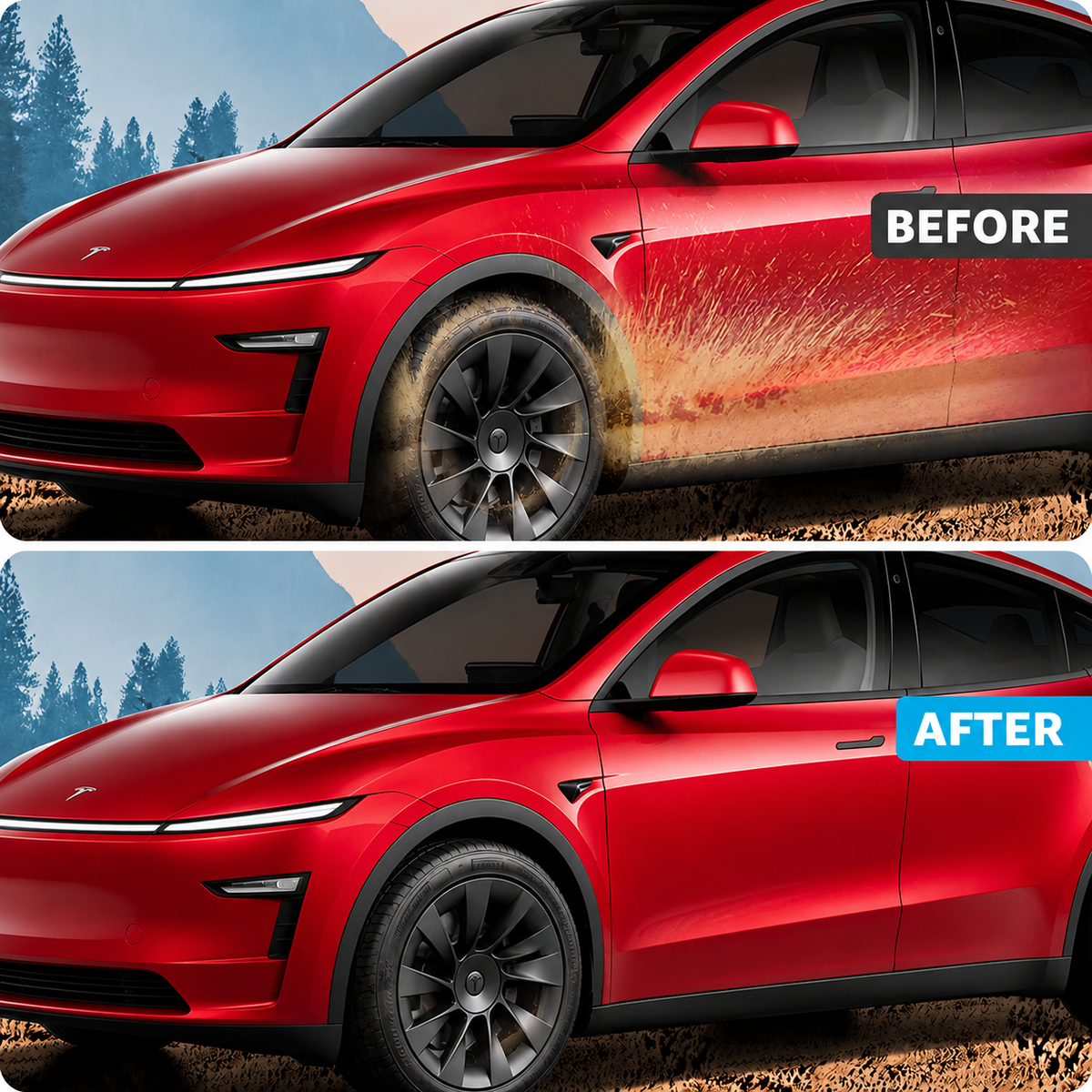 Model Y YL JUNIPER Tesla Mud Flaps Splash Guards Winter Vehicle Protection No Holes 4 Pcs