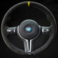BMW F-Series Alcantara Suede Steering Wheel Cover DIY (Yellow Stripe) - iCBL