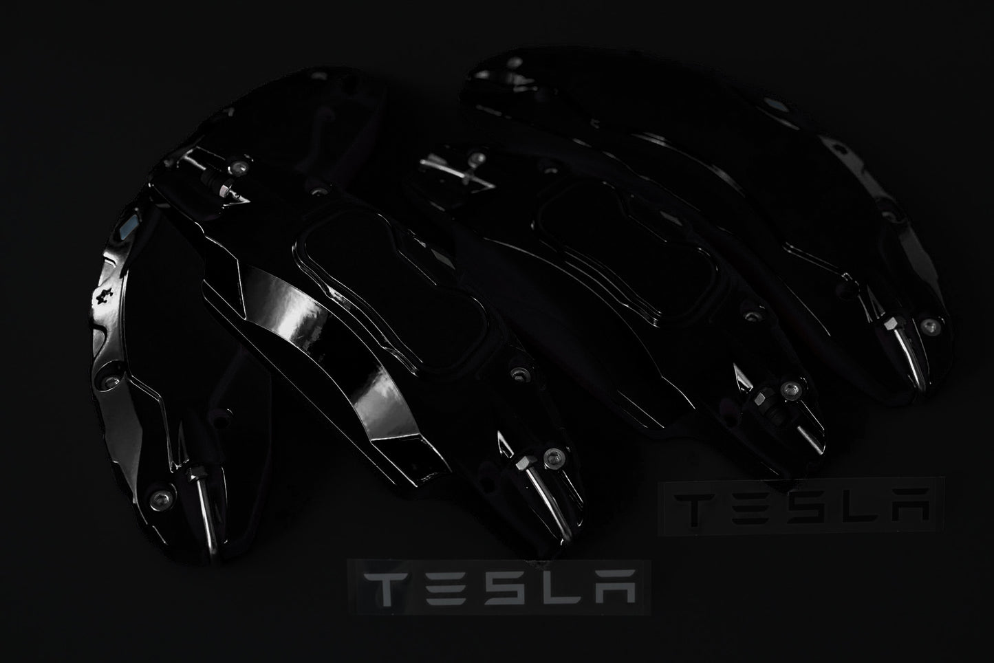Tesla Model Y Brake Caliper Covers Aluminum Front & Rear Black 19-23 (4PCS) - iCBL