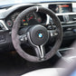 BMW F-Series Alcantara Suede Steering Wheel Cover DIY (White Stripe) - iCBL