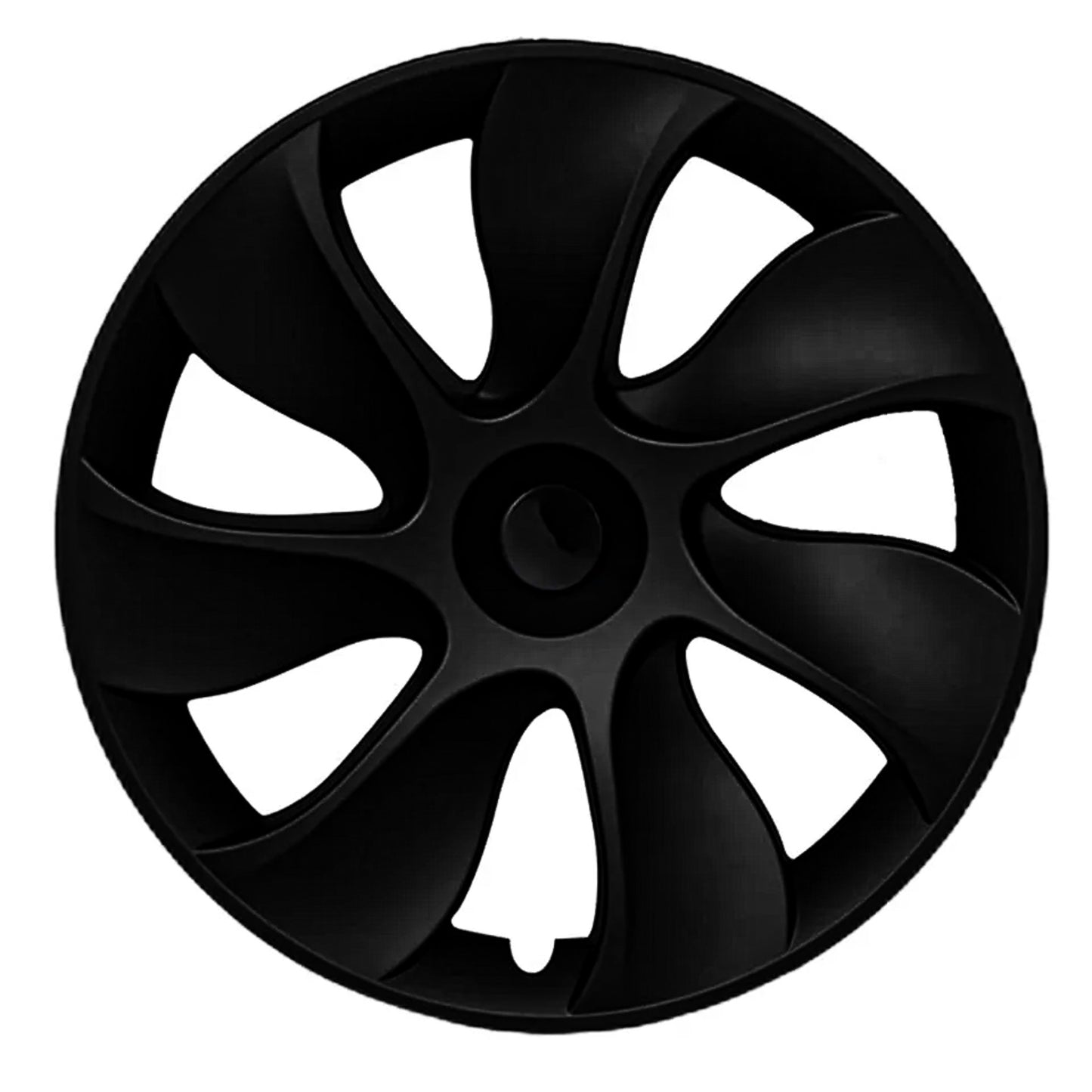 Tesla Model Y Wheel Covers Front & Rear Turbine Blade Style Matte and Gloss Black 2017-2023 (4PCS) - iCBL