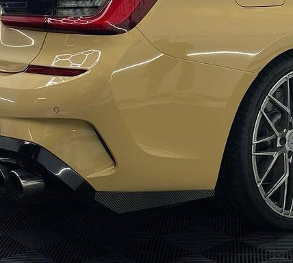 BMW G20 Rear bumper splitters Carbon Fiber Extensions diffuser