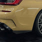 BMW Carbon Fiber Rear Bumper Splitter Extensions Matte Dry (Plain) - iCBL
