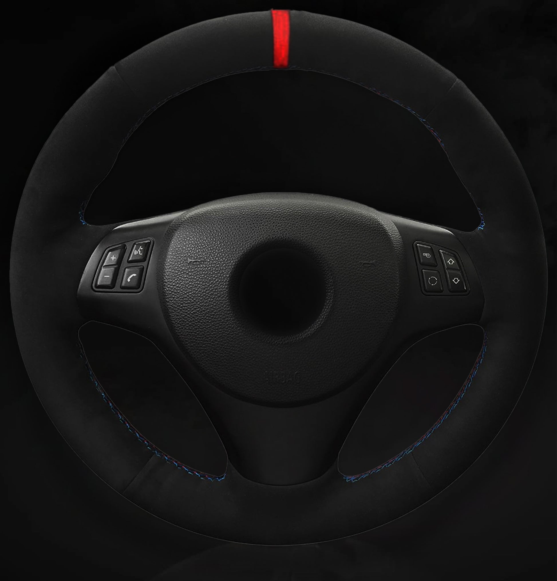 BMW F-Series Alcantara Suede Steering Wheel Cover DIY (Red Stripe)